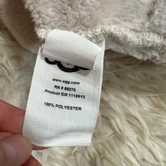 UGG TASHA DOUBLE FLEECE ZIP HOODIE In‎ Moonbeam Women’s Size XL - Picture 8 of 10